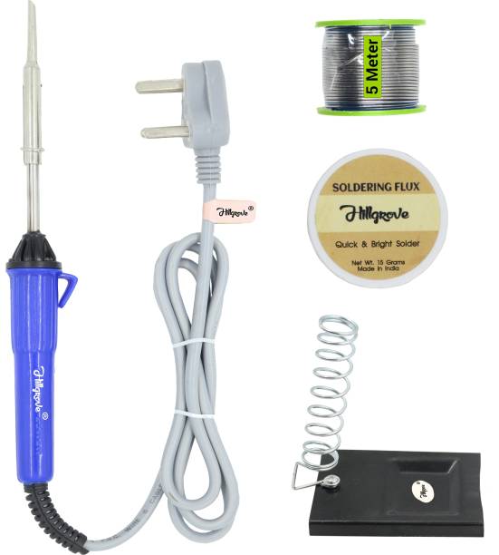 Hillgrove 4in1 Iron Kit | 5 Meter Wire | Soldering Flux | Stand 25 W Simple