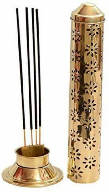 OSQUI Pure Brass Agarbatti Stand with Dhoop Holder Brass Incense Holder