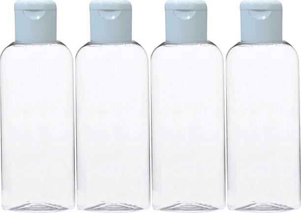 FUTURA MARKET 100ml Empty Bottle with FLIP TOP Cap for DIY Cosmetics, Toners, etc. (White Cap) 100 ml Bottle