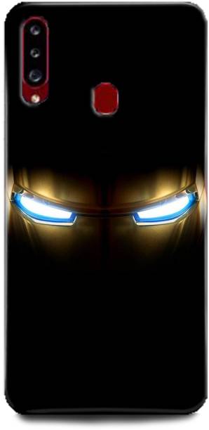 WallCraft Back Cover for Samsung Galaxy A20s IRON MAN, FACE, IRON MAN MASK, AVENGERS, MARVEL, SUPERHERO, COMIC