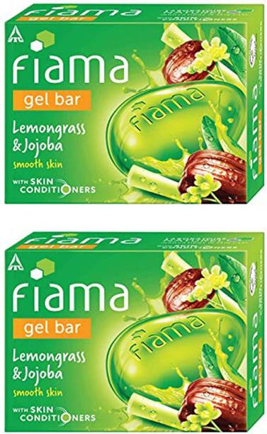 FIAMA Gel Bar Lemongrass And Jojoba Smooth Skin 125g Pack 2