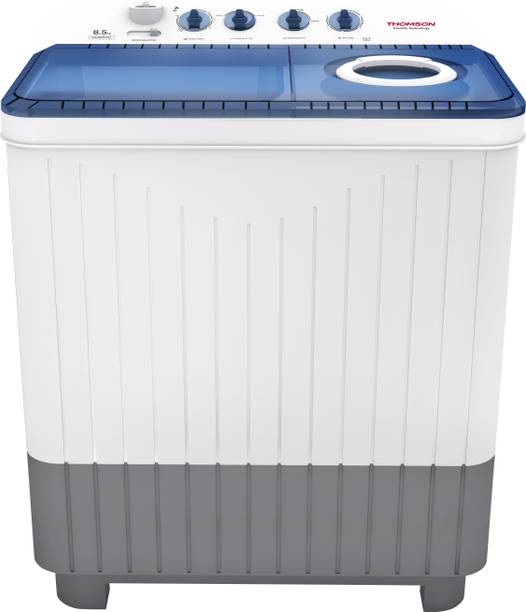 Thomson 8.5 kg 5 Star Rating, Smart Pro Wash Technology Semi Automatic Top Load Washing Machine White, Blue, Grey
