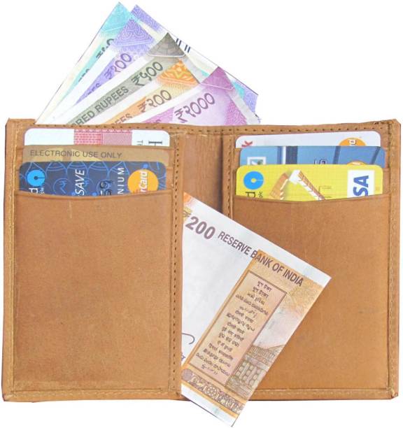 ABYS Genuine Leather Tan Card Holder||Credit Card Holder |Debit Card holder||Money Purse For Men And Women 6 Card Holder