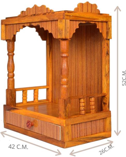 Hydroshell Plywood Mandir for Pooja Room Wall Hanging Temple Engineered Wood Home Temple