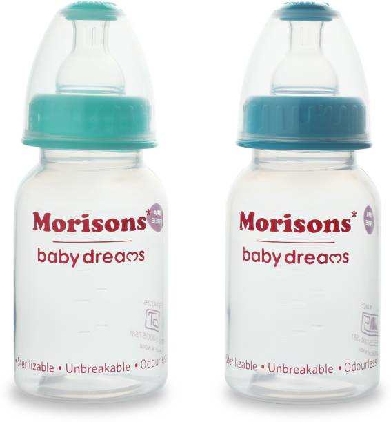 Morisons Baby Dreams SuperDuo Regular PP Feeding Bottle 125 ml (Pack of 2) - 125 ml
