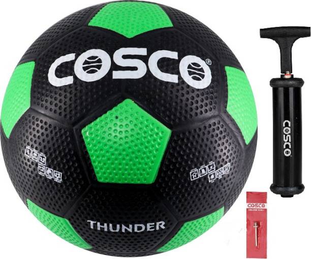 COSCO Thunder New Football Green With Pump And Niddle Football - Size: 5