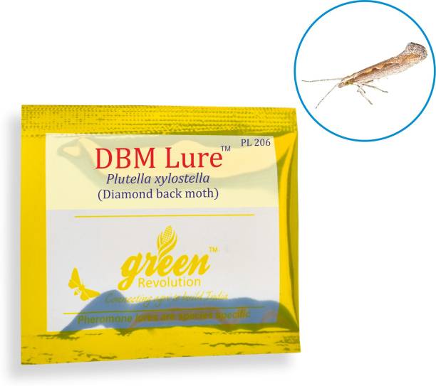 Green Revolution DBM Pheromone Lure with Delta Pheromone Trap Pack of 5 for Diamondback moth (Plutella xylostella)
