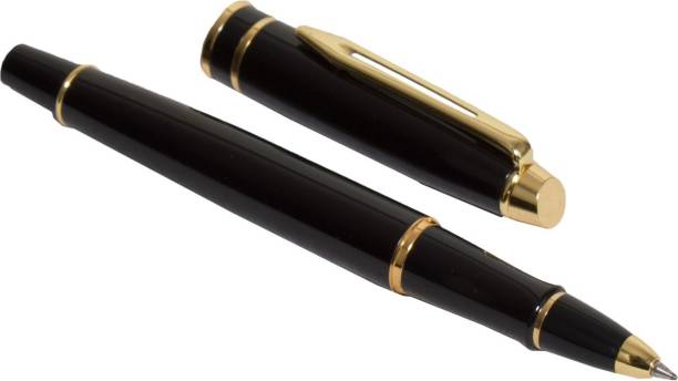 auteur 181 Black Color Stylish Executive ,Gold Trims Roller Ball Pen