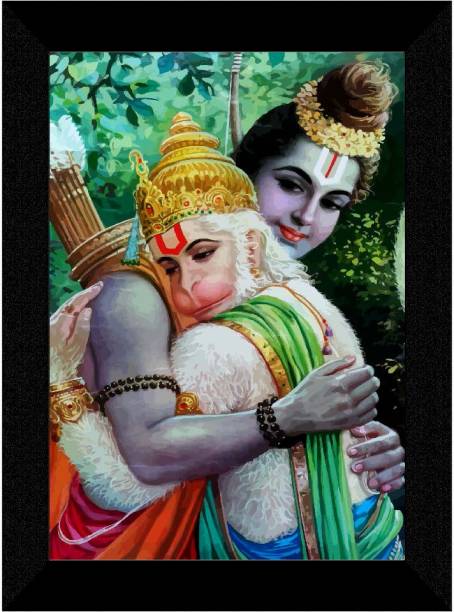 saf Ram Hanuman Digital Reprint 11 inch x 14 inch Painting