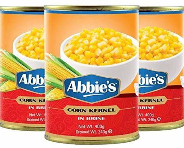 Abbie's by Abbie's Combo Pack of 3| Sweet Corn Kernel In Brine (400 gm Each) 1200 g