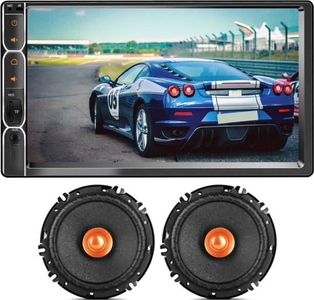 MYTVS 7 inch Double Din HD Touch Screen media player with 6 inch Dual Cone Car Speaker Car Stereo