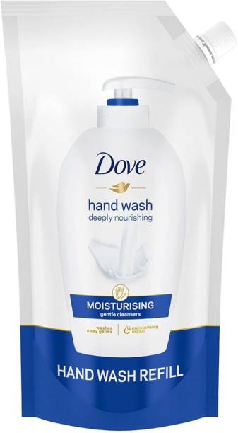 DOVE Nourishing Liquid Hand Wash - For Soft Moisturised Skin, Washes Away Germs Hand Wash Refill Pouch