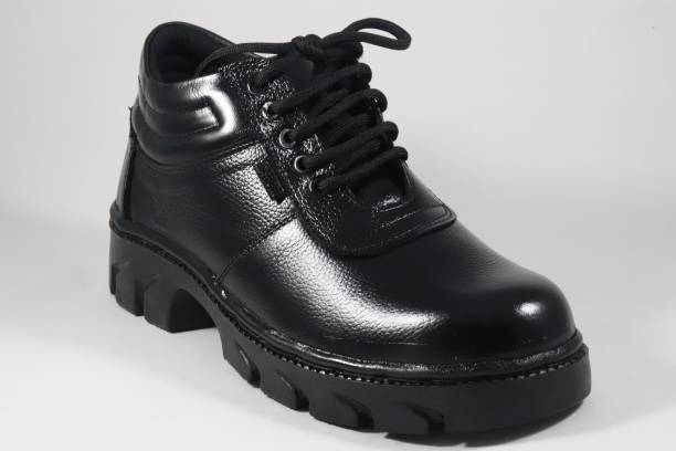 The Sharp Club SH2004BK Steel Toe Leather Safety Shoe