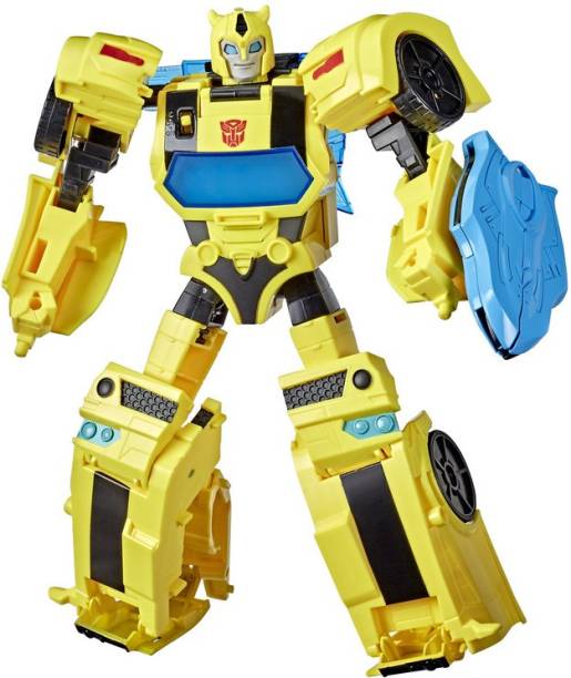 TRANSFORMERS Bumblebee Cyberverse Adventures Battle Call Officer Class Bumblebee, Voice Activated Energon Power Lights and Sounds, Ages 6 and Up 10-inch