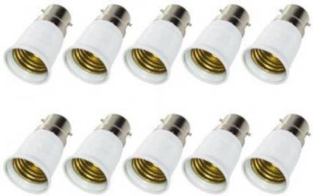 MOONZA B22 to E27 Fitting Extender Holder Energy Saving Lamp Edison Screw LED Bulb Base Socket Converter Adapter Plastic Light Socket Plastic Light Socket