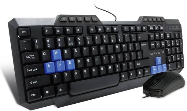AMKETTE Xcite Neo Mouse & Wired USB Laptop Keyboard