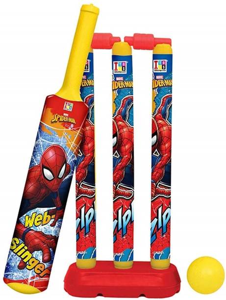 CLICKEDIA Toy-1534Big Cricket Set-Spiderman Standard Bail