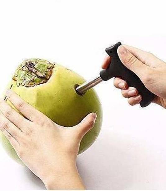 ABHYAASA Stainless-Steel Coconut Driller, Opener Tool Stainless Steel Young Coconut Opener Tool, Coconut Opening Knife to Punch The Hole for Raw Coco Water Juice Coconut Tools Straight Peeler