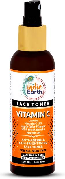 THE INDIE EARTH Vitamin C & Apple Cider Vinegar Face Toner Vitamin B3 Face Toner Men & Women (100 ml) Skin Brightening Face Toner Men & Women