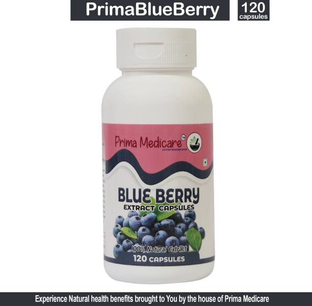 Prima Medicare 100% Natural Blueberry Extract Capsules - 120 Capsules