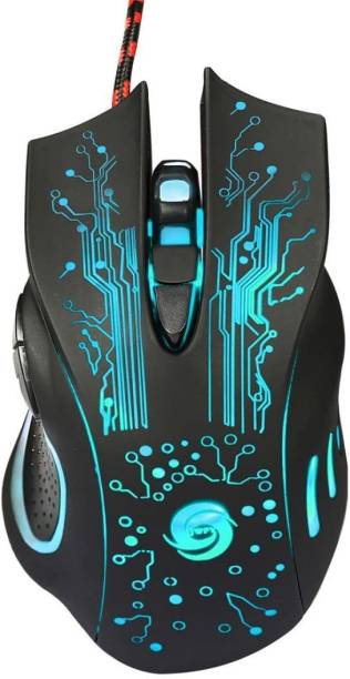 ROQ Mobilegear 6 Buttons 1600 dpi Video Gamer Pro Multi Led Wired Mechanical  Gaming Mouse