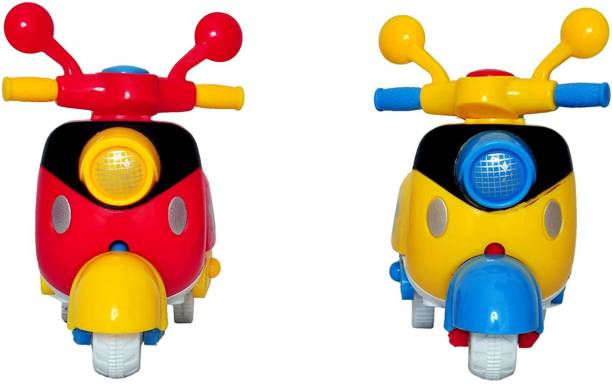K A Enterprises scooter unbreakable car toy set ( set of 2)- Multi color
