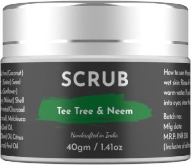 Ecocradle Anti-Acne Oil Control Walnut Shell Powder Tea Tree Neem Face  Scrub