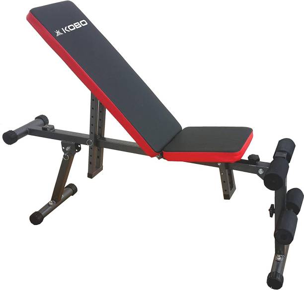 KOBO Adjustable Flat Incline Decline Weight Lifting Exercise Ab Multipurpose Fitness Bench