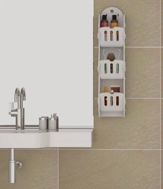 Flipkart Perfect Homes Wooden Multi Purpose Bathroom Kitchen Rack Water Proof Wooden Wall Shelf