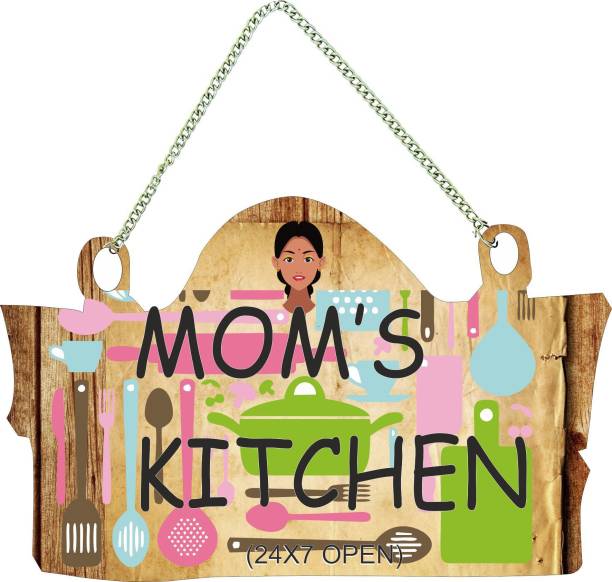Brothers Creation Wooden MoM's Kitchen name plate Name Plate