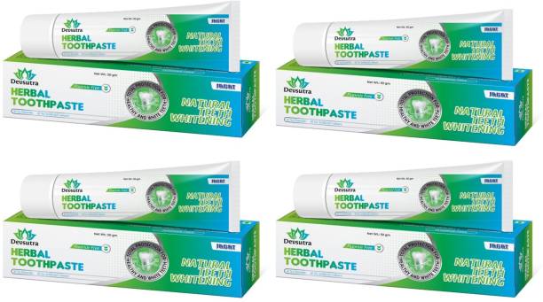 Jagat Dr. Recommended Ayurvedic HERBAL Fresh Mint Flavour Toothpaste - 100% Natural Teeth Whitening Formula with No Fluoride & No Artificial Colours Toothpaste