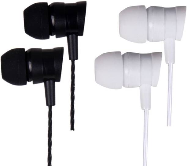 Top Headset India cheap price 5stars Flipkart in India 9 Family Occation HD Sound And Ultra Bass Combo Earphone(pack of 2) Wired Headset