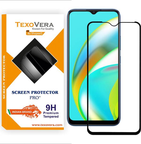 TexoVera Screen Guard for Realme C12 Tempered Glass with edge to edge screen cover