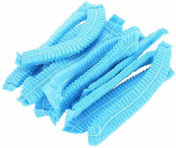 JAMBOREE 100 Pack Disposable Nonwoven Bouffant Caps Hair Net for Hospital Salon Spa Catering and Dust-free Workspace (blue) Surgical Head Cap
