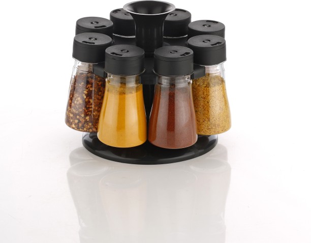 4 pezzo acrilico condimento box ampolla con copertura e cucchiaio Contenitore per condimenti barattoli trasparente condimento rack Spice pots 