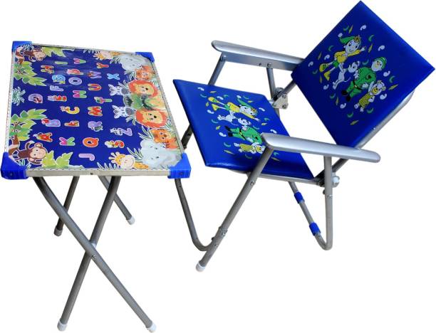 KANISHKA CREATIONS Kids beautiful, Comfortable and attractive foldable Table & Chair set Metal Desk Chair