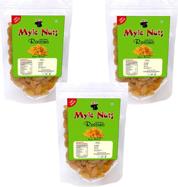 MYLE NUTS RAISINS COMBO OF 3 Raisins