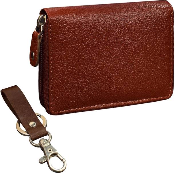 ABYS Genuine Leather Card Holder - Slim Wallet For Men And Women, Brown Classic Design
