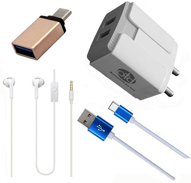 Top Headset Y Adaptor cheap price 5stars Flipkart in India 65 OTD Wall Charger Accessory Combo for Vivo Y30, Vivo Y50, Vivo Y51 2020, Vivo Y52s