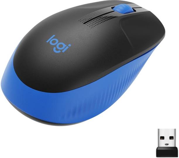 Logitech M190 / Full Size Ambidextrous Curve Design, Scooped Buttons Wireless Optical Mouse
