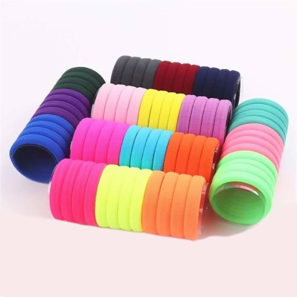 baby bundles 50 Pieces of Quality Multi colour Neon Elastic Cotton Stretch Hair Tie Hair Bands for Women Rubber Band
