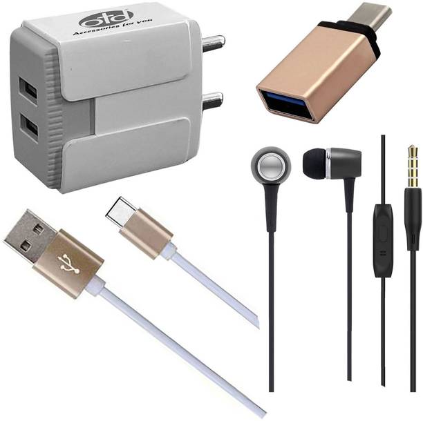 Top Headset Y Adaptor cheap price 5stars Flipkart in India 53 OTD Wall Charger Accessory Combo for Vivo Y30, Vivo Y50, Vivo Y51 2020, Vivo Y52s