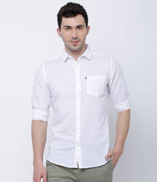 Men Regular Fit Solid Slim Collar Casual Shirt Price in India