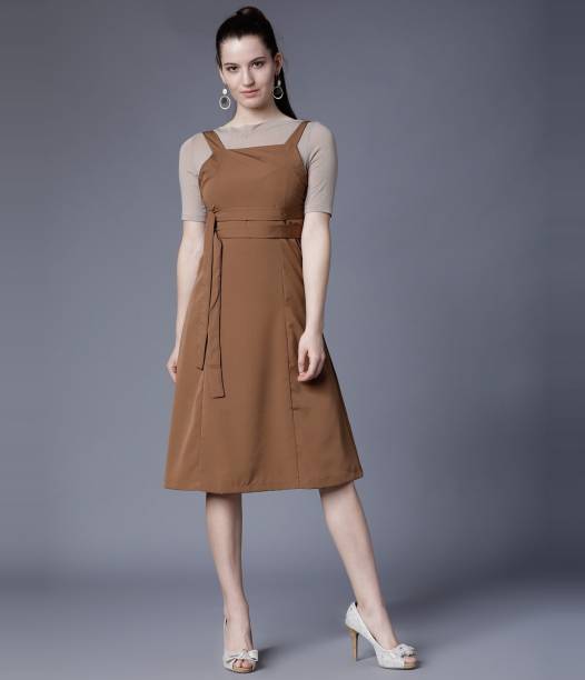 Tokyo Talkies Women Maxi Brown Dress
