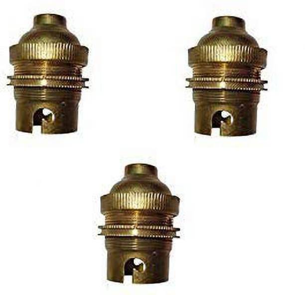 Hansh B22 Brass lamp Holder Wall Lights Pack of 3 Brass Light Socket
