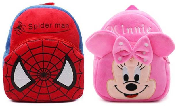 Miss & Chief by Flipkart Premium Quality Cartoon Character Light Pink And Red Bag Combo For kids  - 35 cm