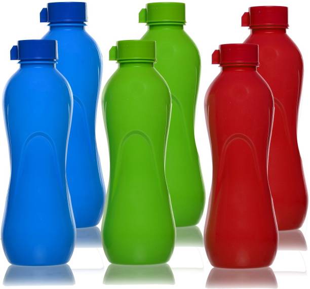 Ddice Polypropylene Stylish Multi-Colour Pack of 6 1000 ml Bottle