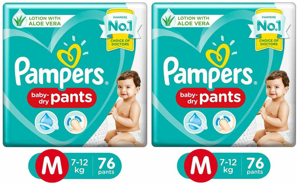 pampers m size 76