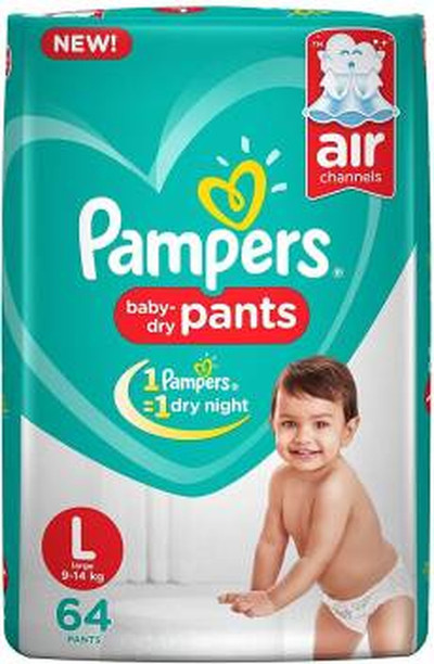 pampers large 64 pcs price