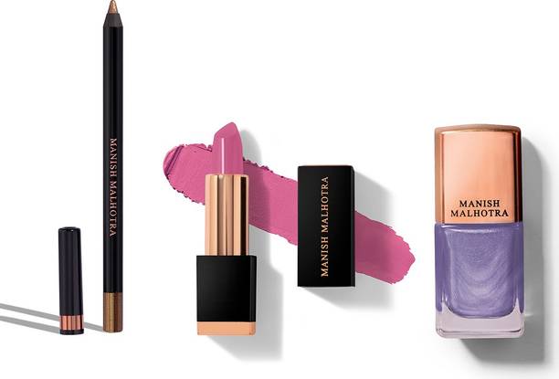 Myglamm Manish Malhotra Cosmetic Combo Lipstick Rose Pink Nail Paint Blue Eyeliner Bronze 3 Items In A Set Price In India Buy Myglamm Manish Malhotra Cosmetic Combo I know i know, silly me…it costs a bomb. flipkart